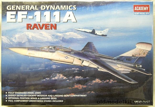 Academy 1/48 EF-111A Raven, 1676 plastic model kit